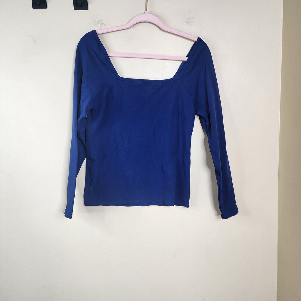 Fabletics Long Sleeve Fitted Square Neck Top In B… - image 1